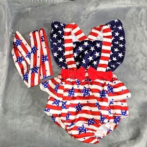 3-6m Patriotic Romper